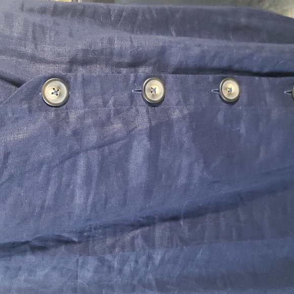 Reformation Navy Linen Mini Dress. Size Large. - Picture 2 of 8